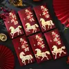 Juego Completo de Sobres Rojos del Año del Caballo 2026 Sobres Rojos del Festival de Primavera Dibujos Animados de Caballos Bolsas de Sobres Rojos de Año Nuevo Sobres de Dinero de la Suerte para Uso en Año Nuevo