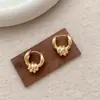 Pendientes Minimalistas de Nudo de Línea para Mujer, Pendientes Geométricos de Personalidad a la Moda, Accesorios de Oreja Versátiles de Diseño Único