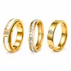 Conjunto de Anillos Combinados de Acero Inoxidable Estilo Retro Francés Múltiples Estilos Conjuntos de 3/4/5 Piezas Anillo de Apilamiento con Diamantes Incrustados de Nácar