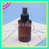 Botella Marrón con Atomizador 100ml Solución para el Cuidado Botella con Atomizador Recarga de Loción Hombro Inclinado Botella PET 100ml Botella con Atomizador Botella de Perfume