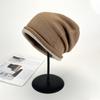 Gorro rizado de lana roja de red para mujer, cálido gorro de invierno de estilo japonés con punta cerrada y múltiples combinaciones, gorro de punto de moda para confinamiento.