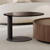 Estilo italiano Simples Luxo Mesa de Centro de Madeira Maciça Casa Pequeno Apartamento Simples Moderno Nogueira Internet Tamanho Celebridade Rodada Mesa de Café Combinação