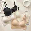 Los bustos pequeños se ven más grandes con el sujetador strapless sin costuras y sin espalda para mujer, copa fija, sin varillas, push-up, sujetador tipo tank top anti-caída
