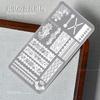 Placa de Impresión para Uñas de Navidad Copo de Nieve Reno Sombrero de Navidad Plantilla para Uñas Sello de Silicona de Transferencia Transparente Herramienta de Placa de Acero