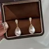 Brincos de Pérola com Pino de Prata S925, Luxo Acessível e Sensação de Alta Qualidade, Brincos de Verão para Mulheres, Moda de Nicho, Brincos Elegantes em Forma de Gota, Brincos
