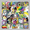 50 INS color viento iridiscente caricatura graffiti equipaje laptop coche impermeable decorativos pegatinas