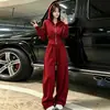 Conjunto de Traje Casual de Moda para Mujer Otoño 2026 Nuevo Elegante Chic Chaqueta Cardigan con Capucha Pantalones de Pierna Ancha Conjunto de Dos Piezas Tendencia