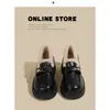 Mocasines de Felpa para Mujer 2025 Otoño/Invierno Nuevos Suela Gruesa Cálidos Aumentan la Altura Sin Cordones Zapatos Pequeños de Cuero Talla Pequeña Zapatos Planos para Mujer