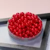 Accesorios para Joyería DIY Tejidos a Mano 8mm Coloridos Ecológicos Perlas de Imitación Perlas Falsas Agujero Recto Cuentas Redondas Material de Cuentas Sueltas