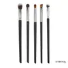 Kit de Pincéis para Maquiagem dos Olhos com Cerdas Macias, Kit com 5 Peças para Maquiagem dos Olhos, Delineador, Pincel para Sobrancelhas em Formato de Lâmina, Pincel Pequeno para Detalhes dos Olhos