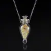 Collar con Colgante de Botella de Aceite Esencial de Vidrio Transparente en Forma de Corazón, Colgante de Botella de Fragancia, Collar Sencillo de Acero de Titanio, Regalo para Amigos y Parejas