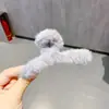 Pasador Relleno, Pasador de Peluche, Pinza de Tiburón Elegante de Gama Alta para Otoño e Invierno, Pinza para la Parte Posterior de la Cabeza, Accesorio para el Cabello Simple