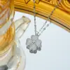 Colar feminino de aço titânio que não desbota, elegante e versátil, com corrente para clavícula, estilo romântico, banhado a ouro e cobre, inspirado na moda atual.