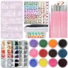 Set de Herramientas para Uñas de Venta Caliente Transfronterizo, Pincel para Pintar Uñas, Bolígrafo de Puntos, Lima de Uñas, Accesorios para Uñas, Tira Pulidora