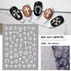 Pegatinas de Uñas Vintage al por Mayor Celebridad de Internet Cruz Negro Blanco Letras Inglesas Uñas Postizas Decoración de Pegatinas para Uñas