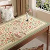 Mantel, Salvamanteles Florales Retro Americano, Impermeable, Resistente al Aceite, No Lavable, Lujo Ligero, Sensación de Alta Gama, Salvamanteles Rectangular para Protección de Mesa