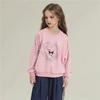 [Modelo Co-Branded Coolomi] Moletom de Outono para Meninas 2025 Novo Coreano Lantejoula Médio e Grande Roupas Infantis Tops Atacado