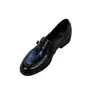 Mocasines de estilo retro francés, nueva colección para mujer, puntera redonda, zapatos slip-on versátiles, elegantes planos con tacón grueso, punta poco profunda