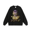 Camiseta Retro de Calle Japonesa con Estampado de Anime Manga Larga para Hombre y Mujer Pesada Hip Hop Versátil Camiseta de Pareja Ins