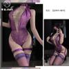 Fim da temporada roxo escuro Tentação Alça de renda V profundo Corpo Roupas Lingerie sexy Feminina Renda Pescoço Emagrecimento 7065