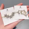 Grampo de Cabelo de Celebridade da Internet Coreana Cheio de Diamantes, Presilha Lateral Estrela Cintilante, Presilha para Franja, Versátil Grampo para Parte de Trás da Cabeça de Menina Acessório de Cabelo