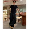 Estilo Old Money Camisa Polo Cuello Camisero Manga Corta Tejido de Punto Hombre Tejido de Punto Trenzado Británico Negocios Camiseta de Seda de Hielo Comercio Exterior Transfronterizo Venta al por Mayor