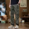Pantalones de trabajo retro americanos para hombre, estilo callejero, pantalones rectos para hombre de primavera y otoño, pantalones largos casuales de marca moderna para hombre