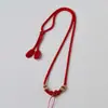 Cordón para Colgante de Otoño, Estilo Chino de Alta Gama, Tejido Completamente a Mano, Cordón Versátil para Colgante de Collar de Mujer, Trenzado de Ocho Hilos