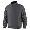 Jaquetas Masculinas Novas para Primavera e Outono, Roupas de Exterior Masculinas, Casuais de Negócios com Gola Alta, Cinza Escuro, Preto, Verde Militar, Cor Café