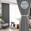 Tecido de Cortina Pronta Jw Espesso Simples Moderno Blackout Total para Sala de Estar e Quarto, Luxo Leve, Novo em 2022