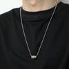 Collar de acero de titanio arcoíris personalizado para hombres y mujeres, diseño de nicho moderno, rojo en línea, hip hop callejero, genial, diseño de cadena para suéter con eje giratorio