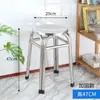 Banqueta redonda de quatro pernas em aço inoxidável espessado para restaurantes, bancos de jardim, cadeiras domésticas para sala de jantar, banquinhos baixos redondos, bancos altos