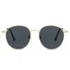 Nuevas Gafas de Sol de Moda Estilo Coreano con Montura Ovalada, Gafas de Sol Metálicas Personalizadas Estilo Callejero, Gafas Adelgazantes de Gama Alta para Mujer