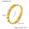 Pulseira de Fivela Triângulo com Rebite em Aço Inoxidável, Conjunto de Pulseiras Largas Exageradas Estilo Ins, Banhado a Ouro 18K Real, Joias Europeias e Americanas