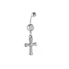 Colgante de flor personalizado retro europeo y americano acero inoxidable piercing de ombligo piercing de cruz joyería