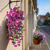 Flor de campanilla de seda de 5 pétalos para decoración del hogar y de bodas, flor artificial para arreglo de cascada de enredadera para colgar en la pared del patio, decoración de jardín