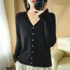Cárdigan Suéter de Punto Retro Otoño Estilo Americano Prendas de Punto Talla Grande Top Patchwork Manga Larga para Mujer