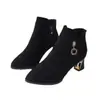 Nuevas Botas de Moda Otoño e Invierno 2026 para Mujer, Botas de Terciopelo Versátiles, Botas de Moda Rojas Heladas de Tacón Alto, Zapatos para Madre