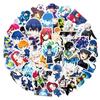 50 piezas de pegatinas de cómic del Día de la prisión azul bluelock dibujos animados decorativas para taza pegatinas de dibujos animados impermeables Blue Lock