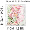 Aplique de tecido de bordado pastoral de cura, patch termocolante de borboleta, emblema de bordado computadorizado, para jaquetas, chapéus e reparos de tecido