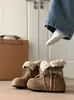 Novas Botas de Neve Quentes Espessas com Forro de Lã para o Inverno de 2025 para Mulheres, Sola Plana, Aumenta a Altura, Antiderrapantes, Botas Curtas de Algodão