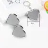 Espejo de Maquillaje por Sublimación DIY Foto Personalizada Transferencia de Calor Forma de Corazón Lámina de Aluminio para Sublimación Doble Cara en Blanco Maquillaje
