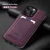 Adequado para Iphone18Promax, Capa de Celular de Couro com Porta-Cartões Magnético, Capa Protetora Anti-Queda Apple 17, Comércio Exterior