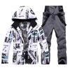 Traje de esquí de comercio electrónico transfronterizo para hombre, resistente al viento, impermeable, cálido, transpirable, una generación de pantalones de esquí de una y dos tablas