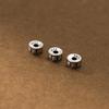 Plata Lisa 925 Estándar de 10,000 Caracteres Antiguo Cuentas Planas de 5 mm Cuentas Espaciadoras Accesorios para Pulsera DIY Material de Cuerda Tejida a Mano Cuentas Sueltas S1218