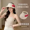 Linda Diadema de Paja con Lazo de Lunares Estilo Coreano Sombrero de Copa Abierta para Vacaciones de Verano en la Playa Protector Solar Sombrero para el Sol para Mujeres