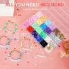 Amazon Cross-Border Kit de Pulseira DIY com Contas de Argila Macia de 20 Cores, Contas de Letras, Contas de Coração, Imitação de Metal CCB