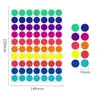Etiqueta Adhesiva de Puntos de Colores Jardín de Infantes Color Mano Alzada en Blanco Redonda 19mm Etiqueta de Sellado Pegatina Creativa