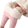 Pantalones Térmicos de Lana Originales Rodilleras Engrosadas 10A Antibacterianos Protección contra el Frío Pantalones de Algodón Cálidos Cintura Alta Ajustados Más Terciopelo Dropshipping