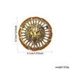 Moda Retro Europea y Americana Broche de Tigre Año Zodiacal del Tigre Pin Conmemorativo de Aleación de Diamante Unisex Corsage Decorativo